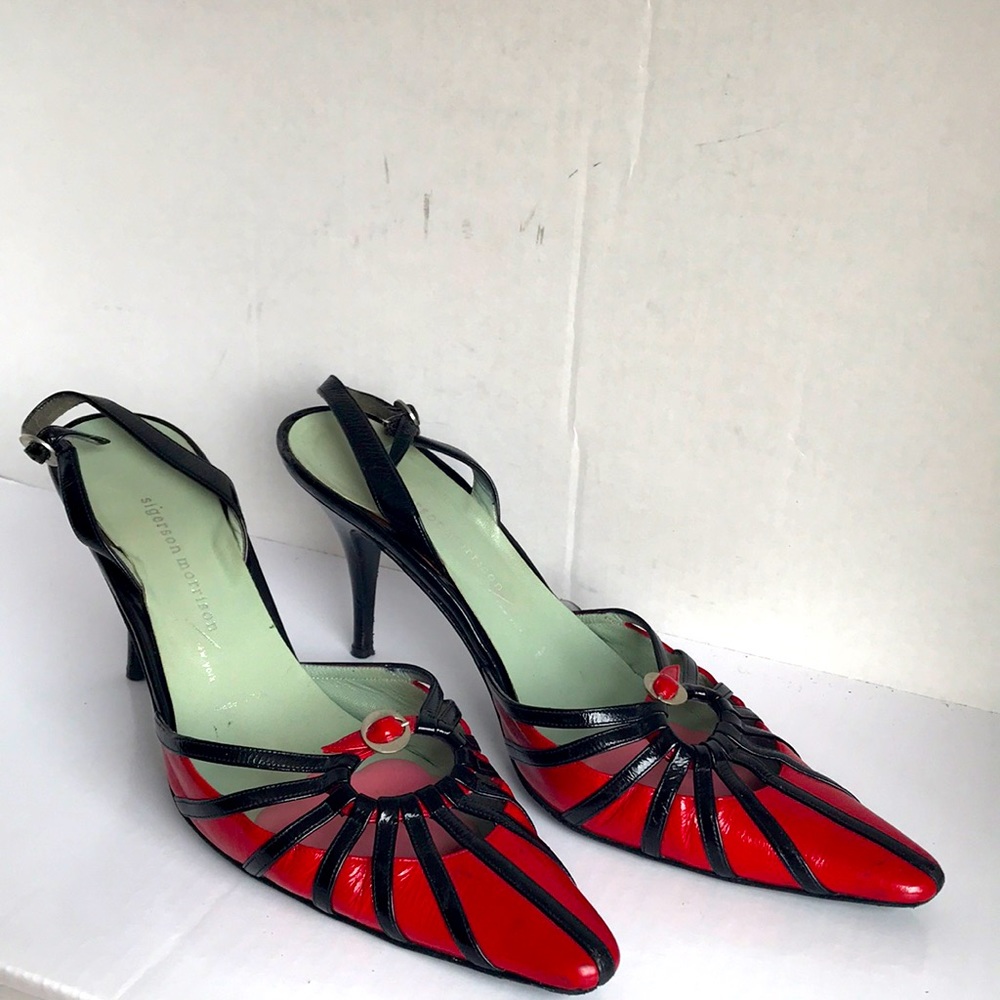 Siegerson Morrison red patent leather heel size 9.5